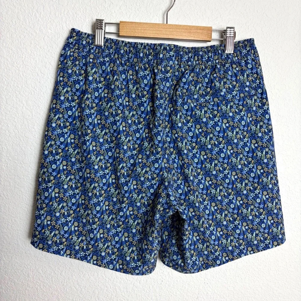 NEW Bonobos Riviera Swim Trunks Mens Small Navy Floral 7 Inch Inseam Resort